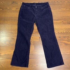 Talbots Curvy Corduroy Pants in Navy Blue size 12 Petite